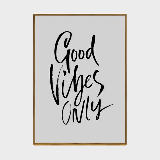 Good Vibes Only Art Poster 3D Model