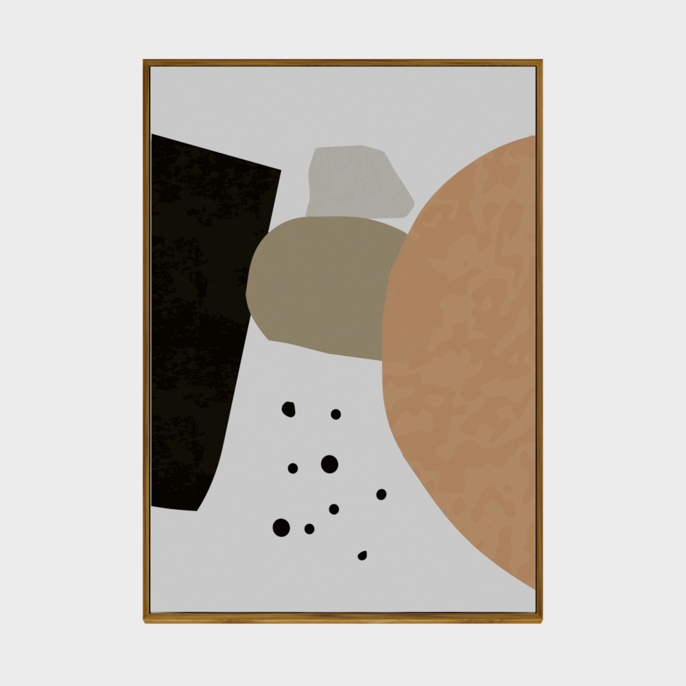 Inco - Light Luxury - Living Room Sofa Decoration Painting Abstract Metaphysics Combination Five-In-Picture Modern Minimalist Background Wall Hanging Painting 3304-1287-L