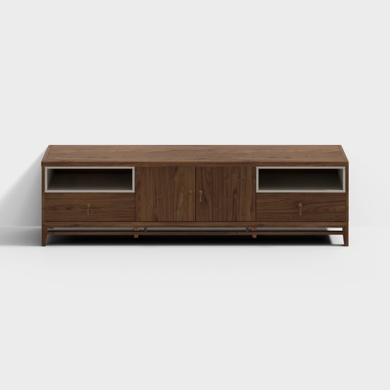 Elegant Minimalist TV Cabinet 3D model