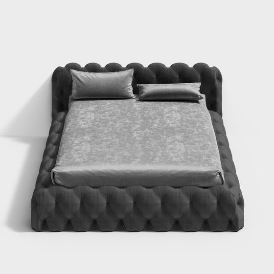 Royal Velvet Bed 3D model