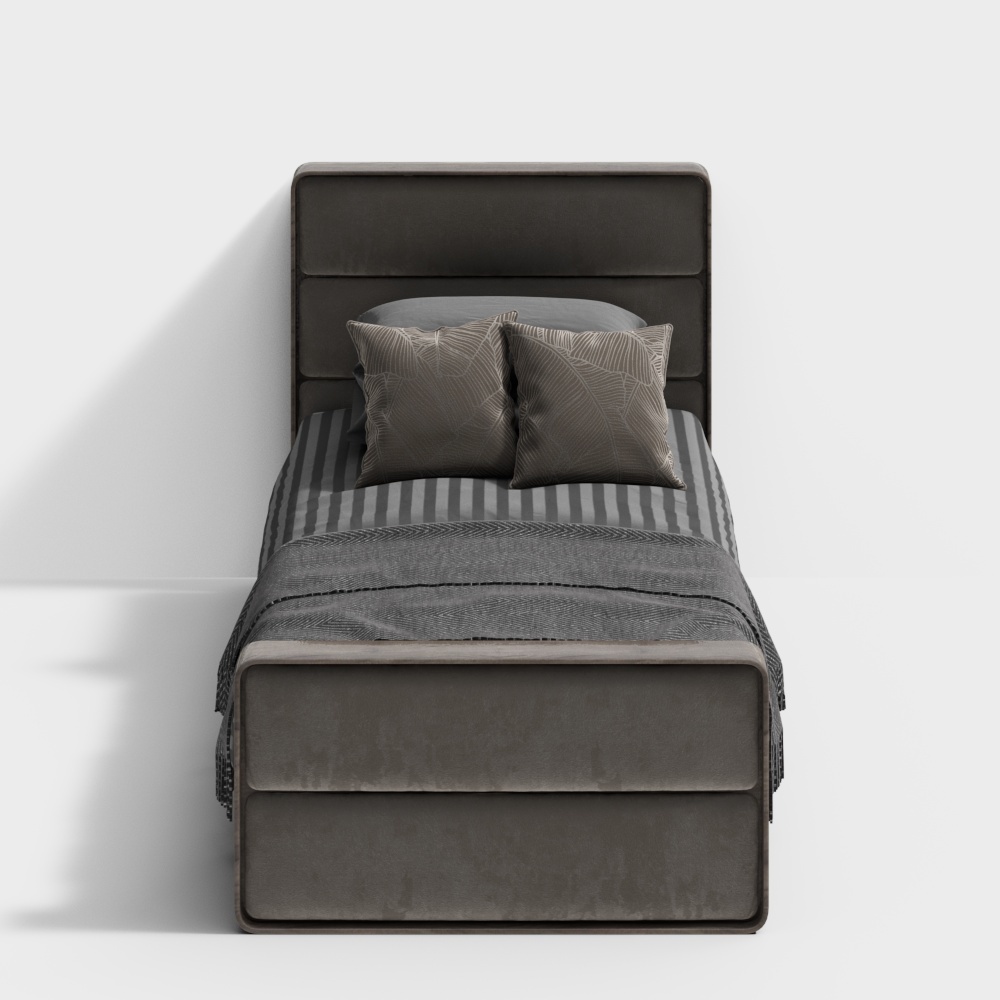 Modern Hotel Advanced Gray Single Bed