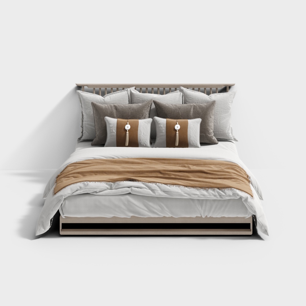 Neo-Chinese Bedroom Double Bed