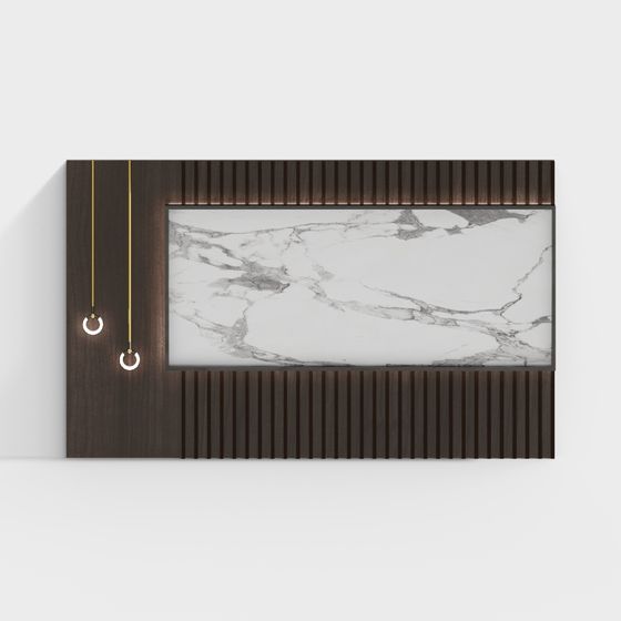 Stylish Marble Wall Panel 3D model for Modern Interiors