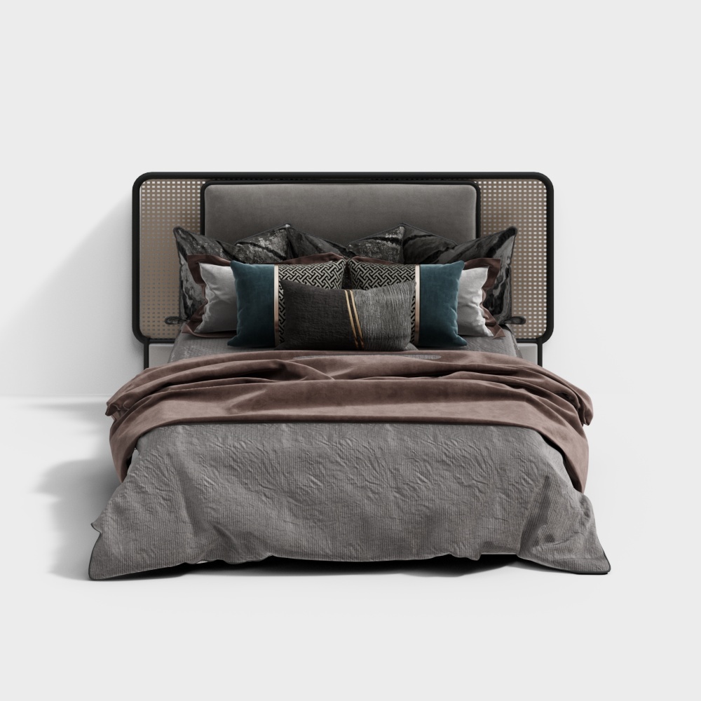 Phòng ngủ mới kiểu Trung Quốc Giường đôi