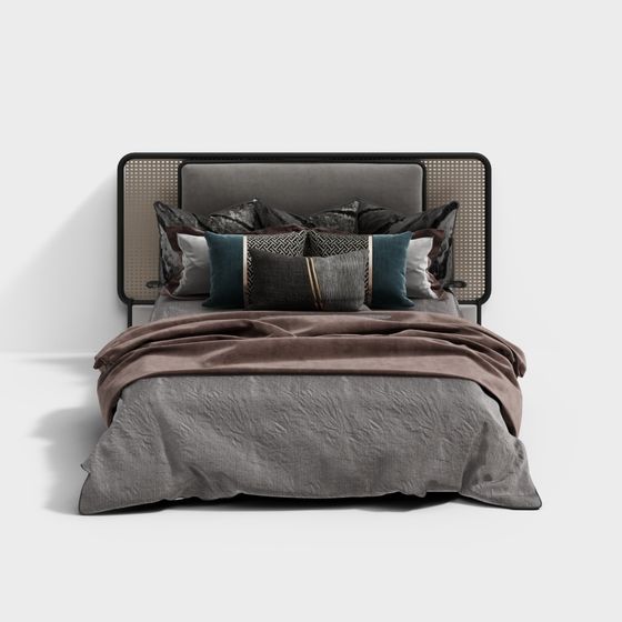 Phòng ngủ mới kiểu Trung Quốc Giường đôi