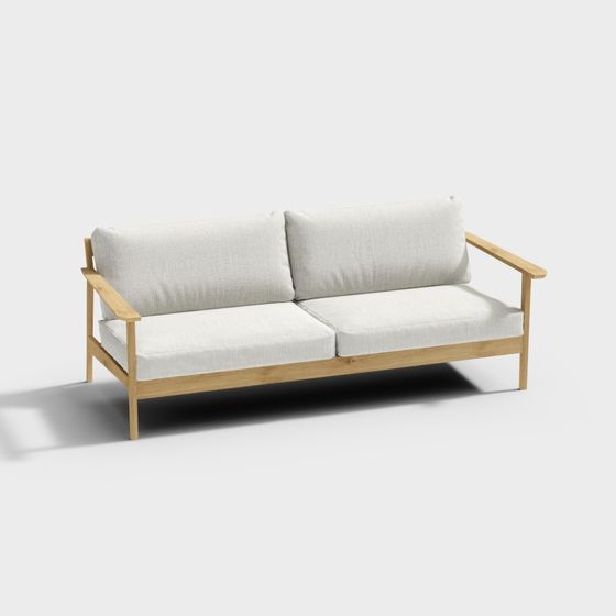 Stylish Low Polygon Sofa 3D model for Creative Projects