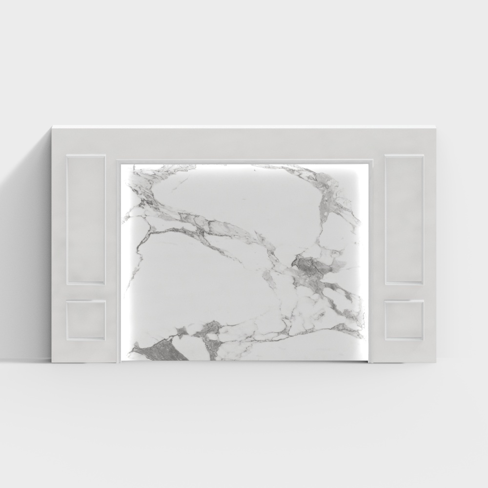 Marble rock panel TV wall