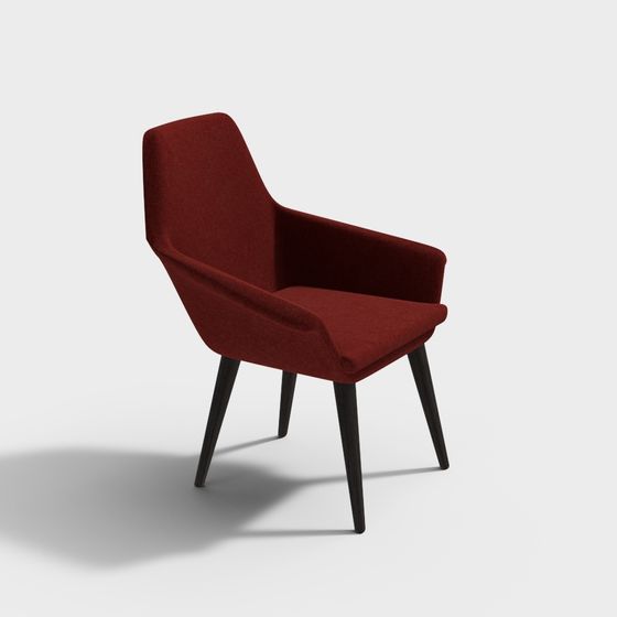 Stylish Red Chair 3D model