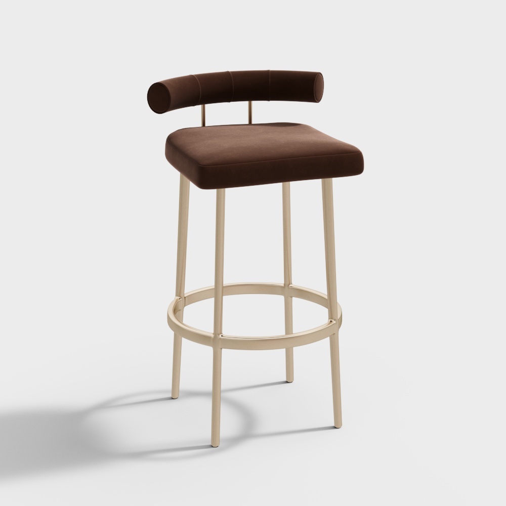 Chaise de bar de luxe légère - orange