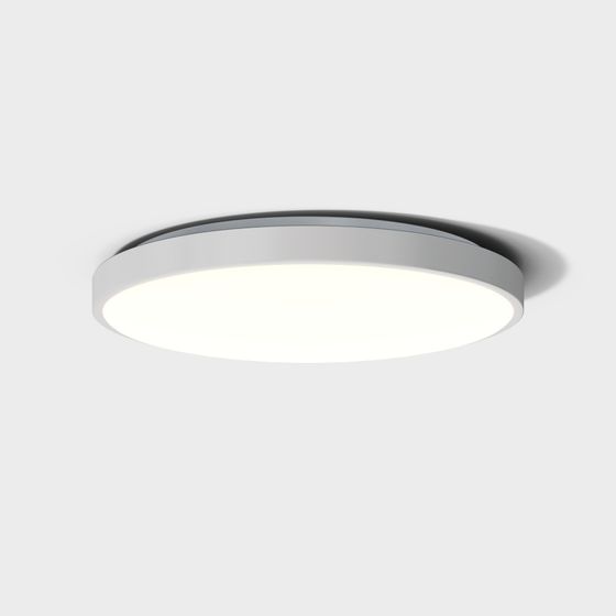 Modern Bedroom Ceiling Lighting 3D Model in Beige and Gold