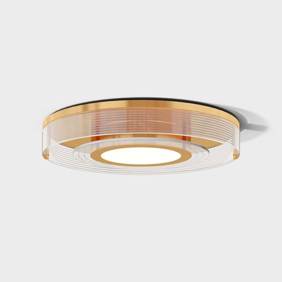 Scandinavian Ceiling Lamp 3D Model in Beige