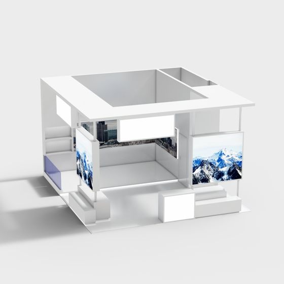 Futuristic Exhibition Hall 3D model