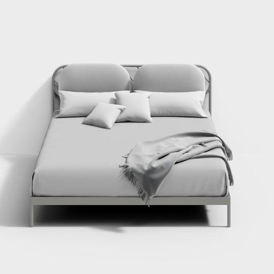 Urban Retreat 3D model Bed Frame for Modern Spaces