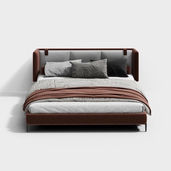 Urban Comfort 3D model Bed for Modern Interiors