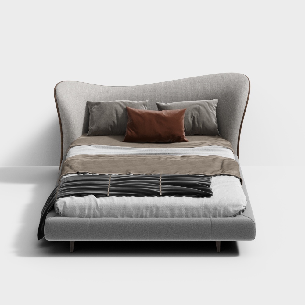 Dormitorio moderno con cama doble