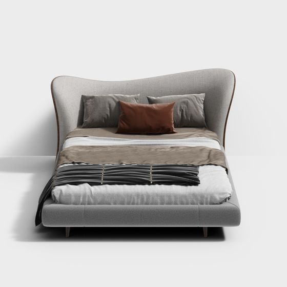 Modernes Schlafzimmer mit Doppelbett