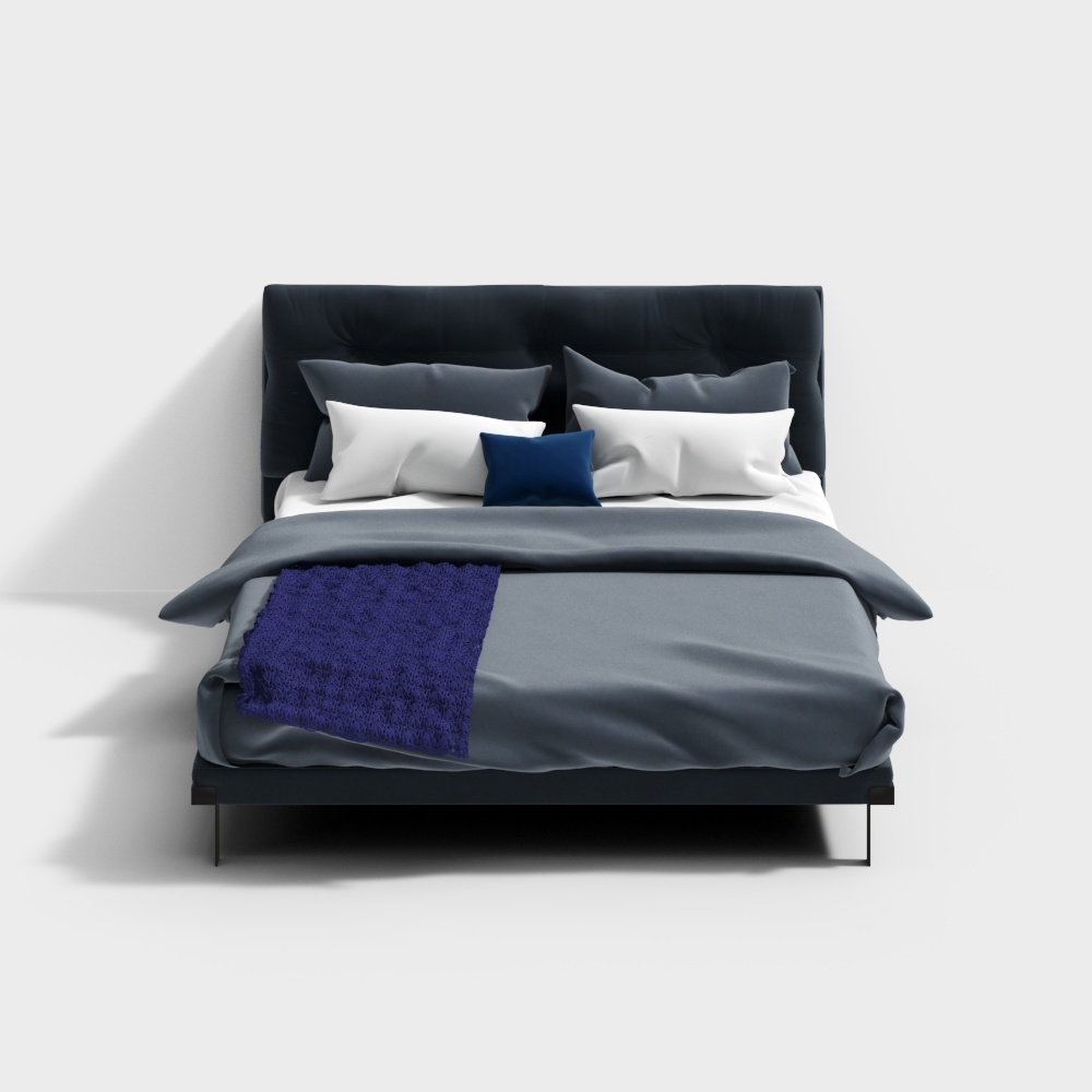 Urban Comfort 3D Bed Model – Modern Interior Design