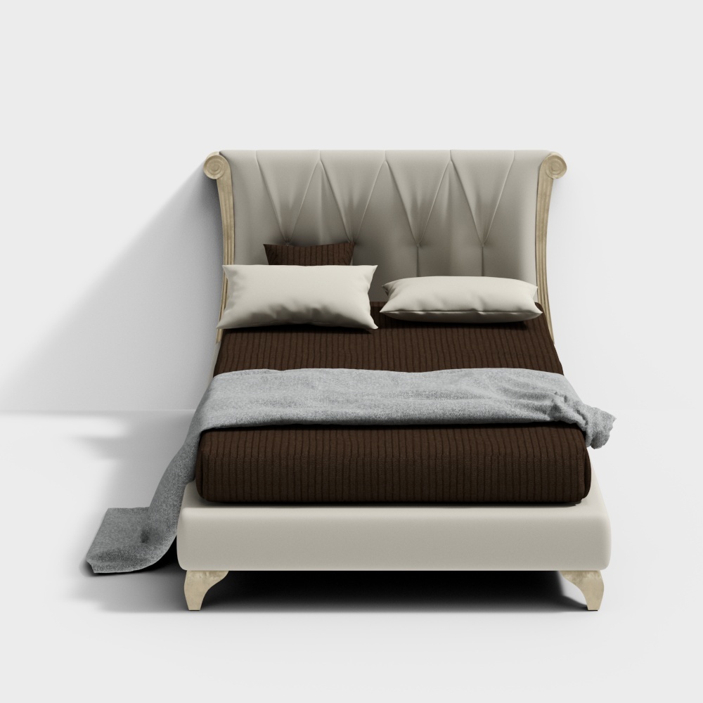 Ý ARKEOS Giường đôi bọc da hiện đại