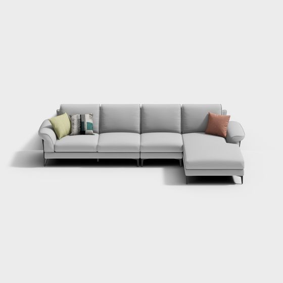 Urban Comfort Low-Poly Sofa 3D model