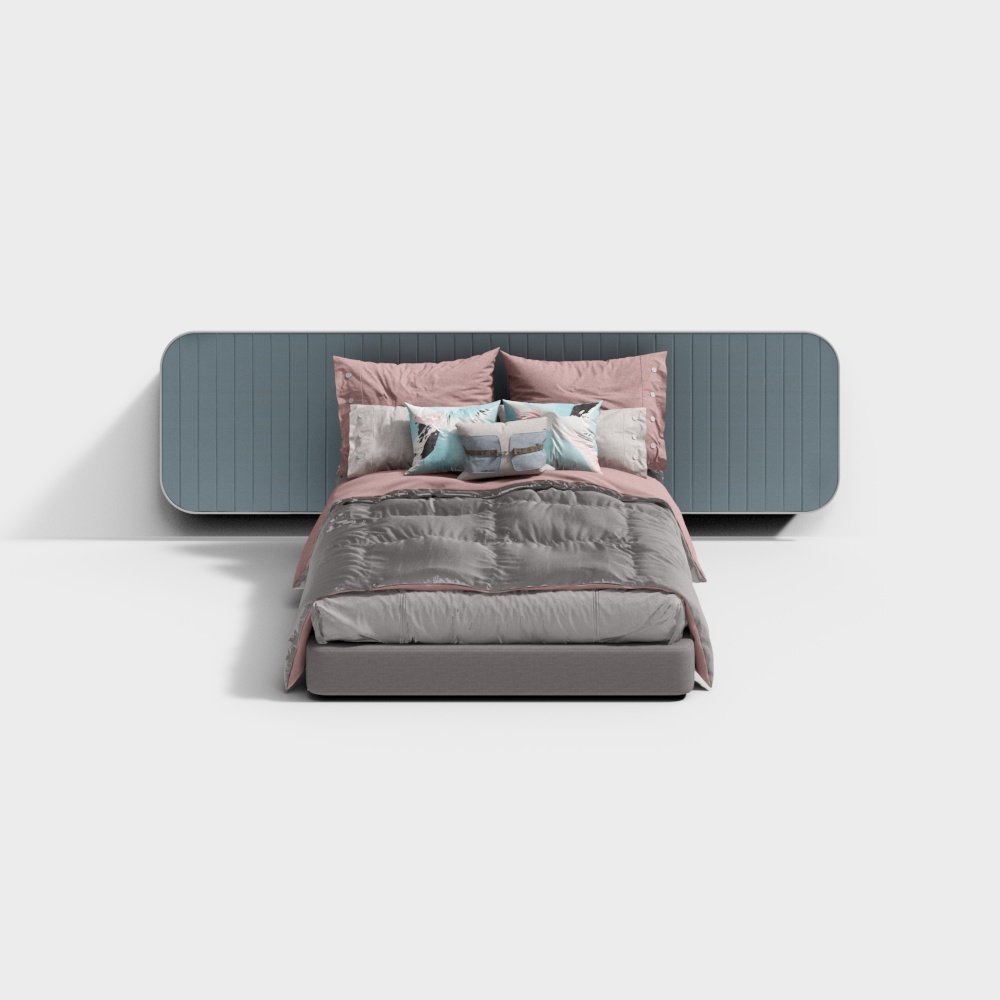 Modern Affordable Luxury Girl's Room Double Bed