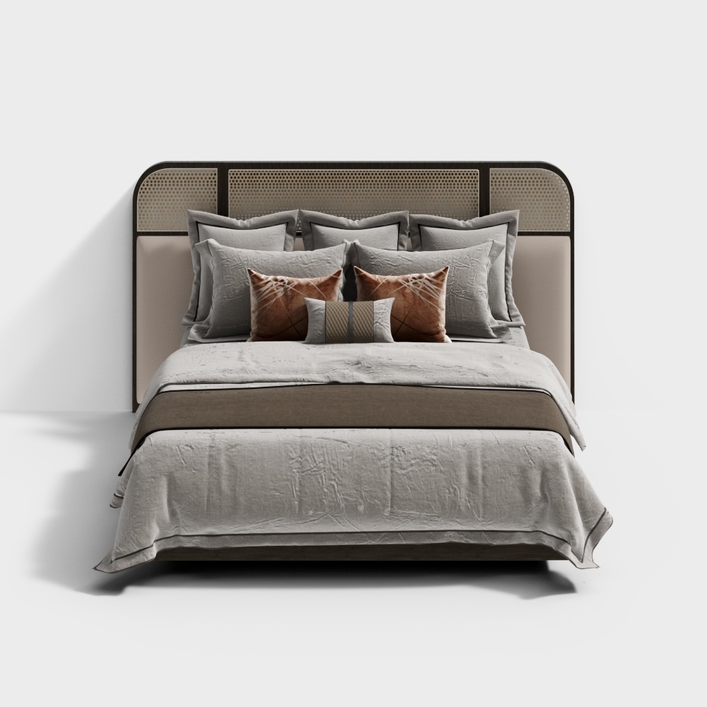 Phòng ngủ mới kiểu Trung Quốc Giường đôi