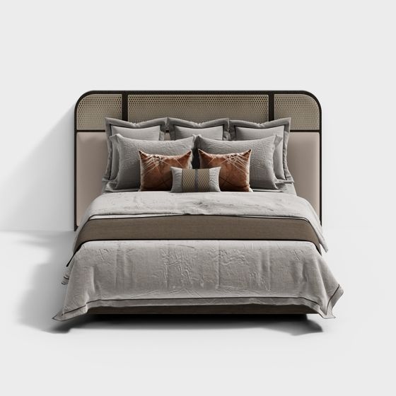 Phòng ngủ mới kiểu Trung Quốc Giường đôi