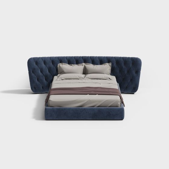Velvet Dream 3D model - Elegant Bed Design