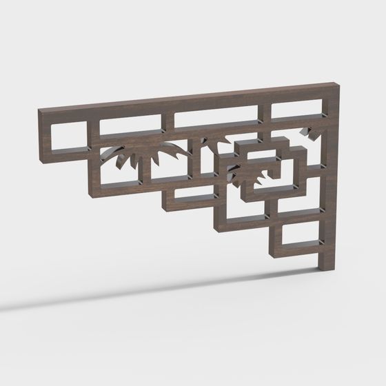 Oriental Window Lattice 3D model