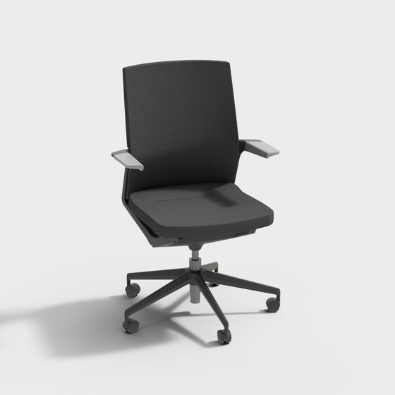 Elegant Low-Poly Office Chair 3D model