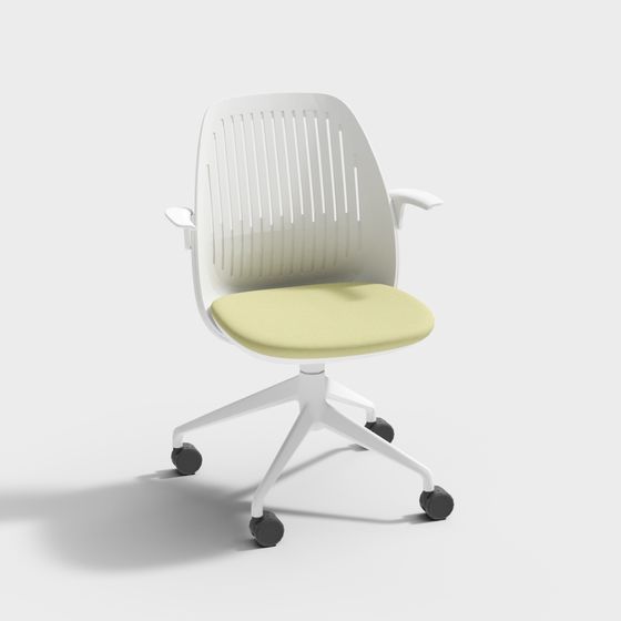 Earth Color Office Chair 3D Model for Training Rooms