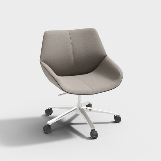 Sleek Office Chair 3D model for Modern Interiors