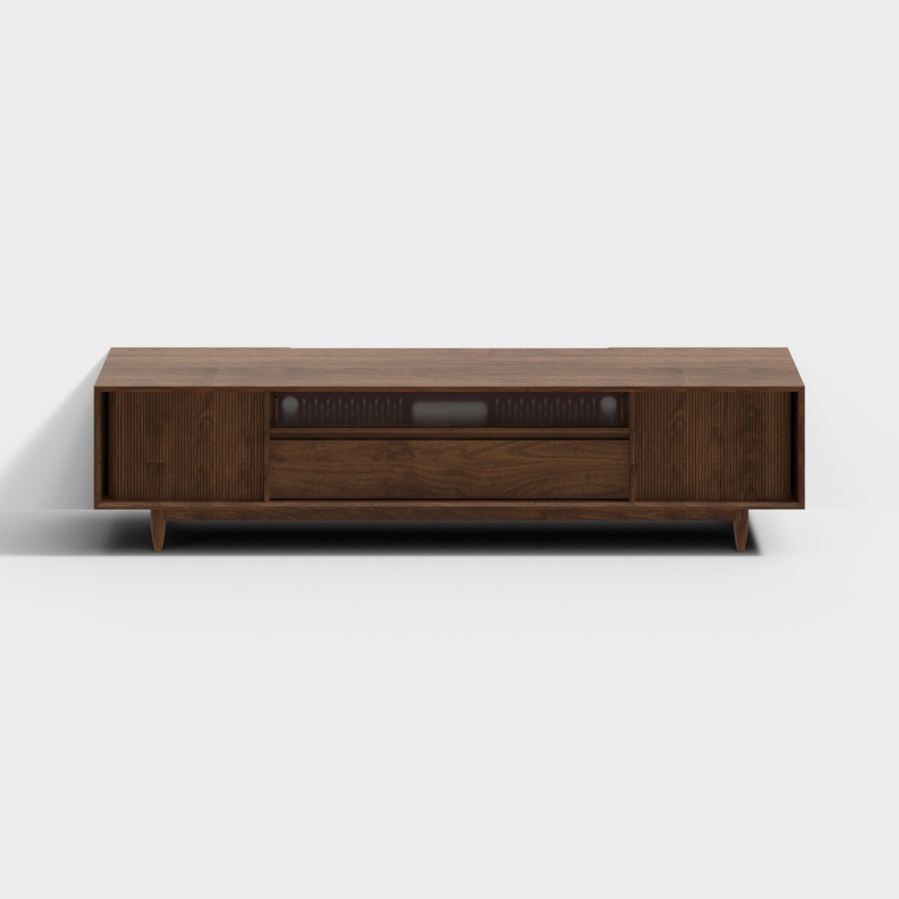 Van House Furniture - FunFun TV Cabinet - Black Walnut 2250