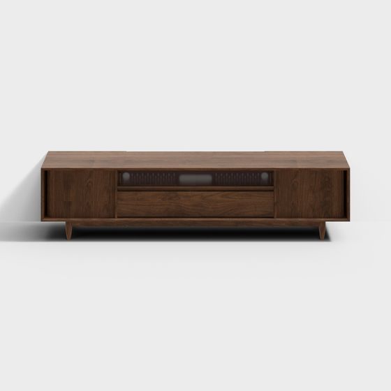 Elegant Scandinavian TV Cabinet 3D model for Modern Interiors
