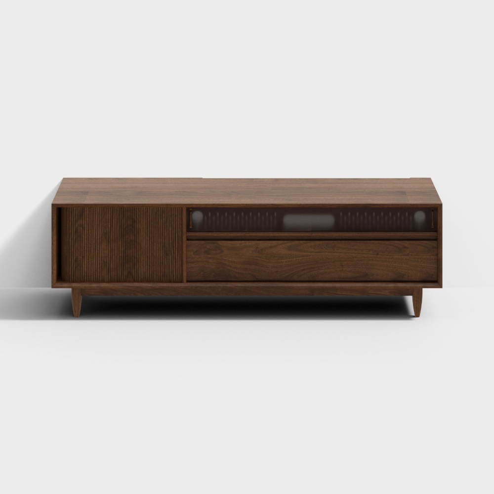 Van House Furniture - FunFun TV Cabinet - Black Walnut 1800