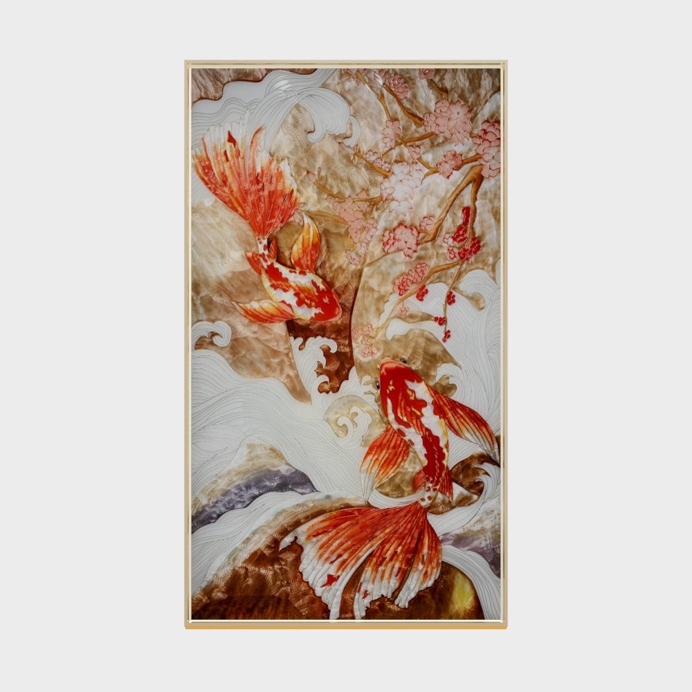 The whole house is equipped with paintings - colorful paintings - flower tours