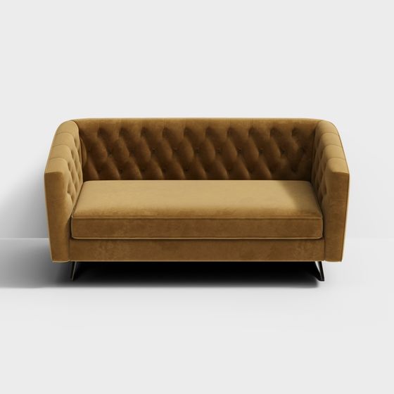 Chic Vintage-Modern Sofa 3D model for Contemporary Spaces