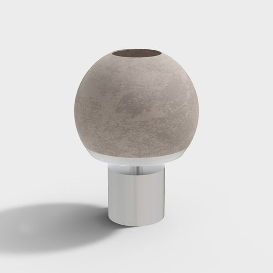 Sphere on Stand Low Poly 3D Model