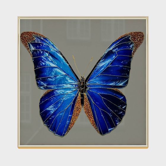 Stunning Blue Morpho Butterfly 3D model