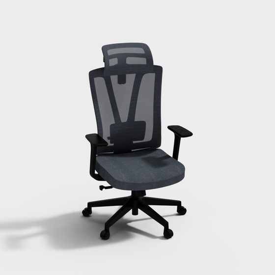 Elegant Low-Poly Office Chair 3D Model