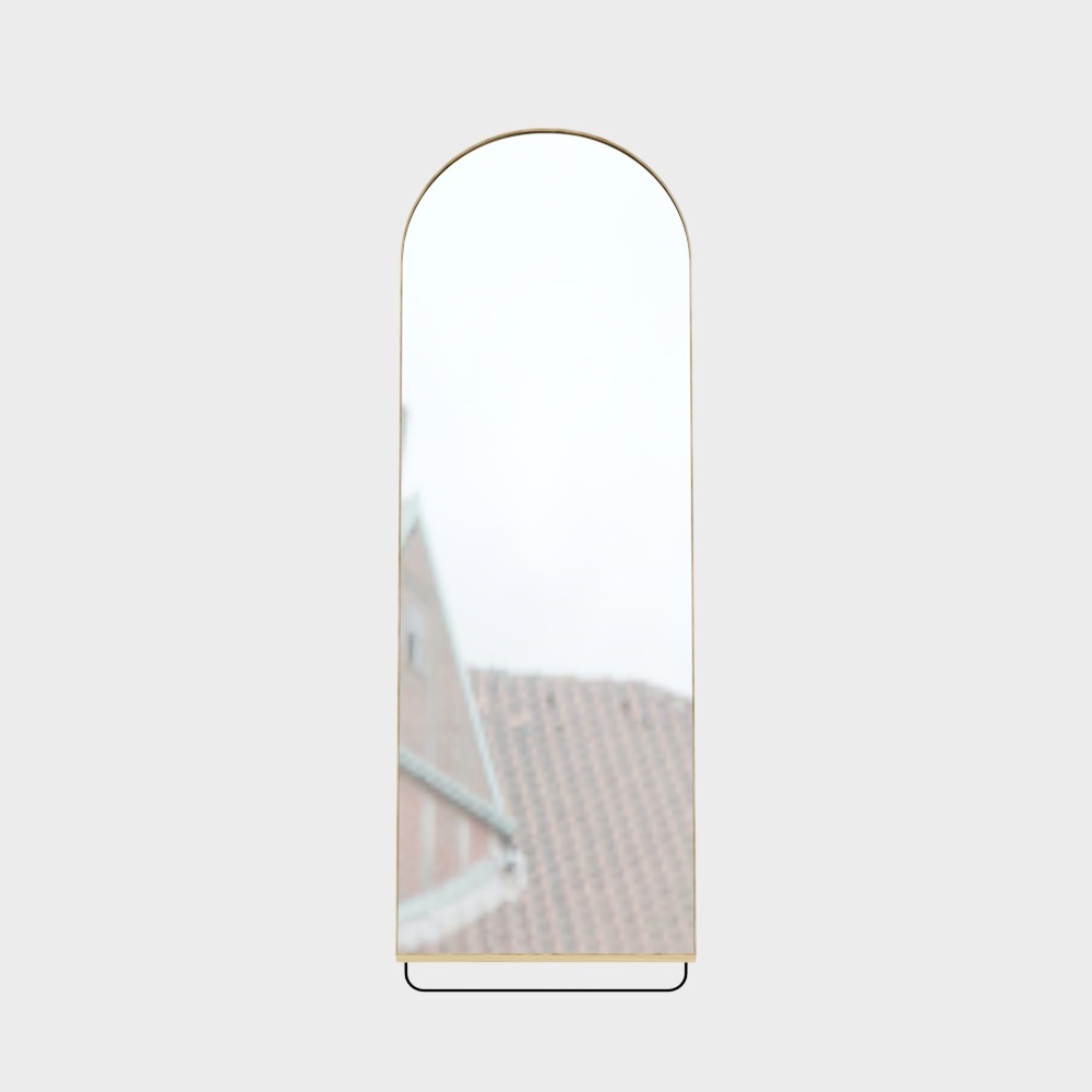 Inco-aluminum decorative mirror - floor arch mirror pull titaniu