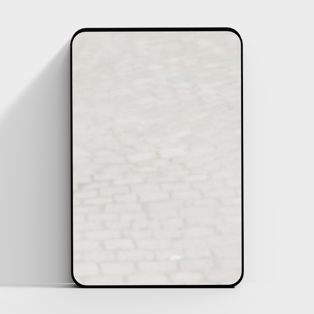 Stylish Brick Wall Mirror 3D model