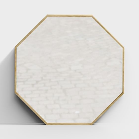 Elegant Octagonal Marble Countertop 3D model