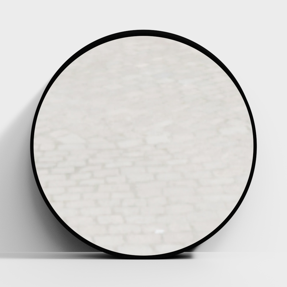 Inco-aluminum decorative mirror- round mirror matte black