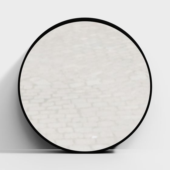 Unique Low-Poly Round Mirror 3D model