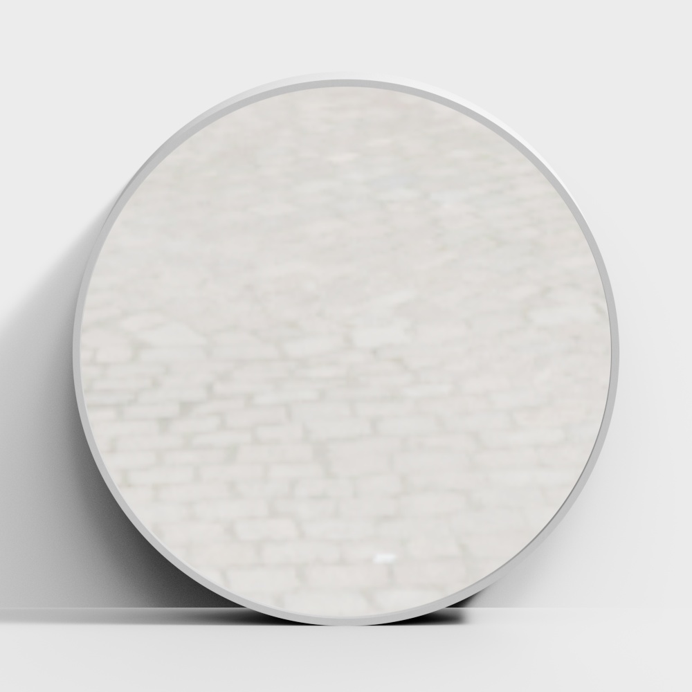 Inco-aluminum decorative mirror-round mirror matte white AL057-5