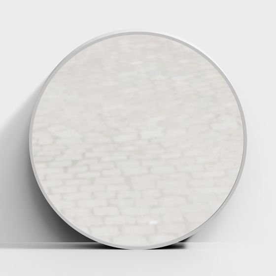 Low-Poly Round Mirror 3D model