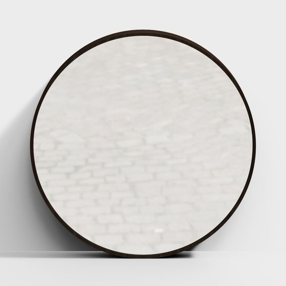 Elegant Round Mirror 3D model for Interior Design