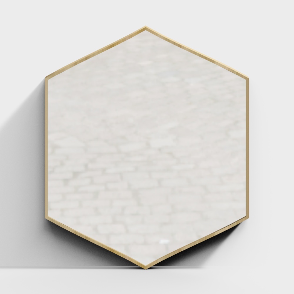 Inco-aluminum decorative mirror - hex mirror diamond mirror pull