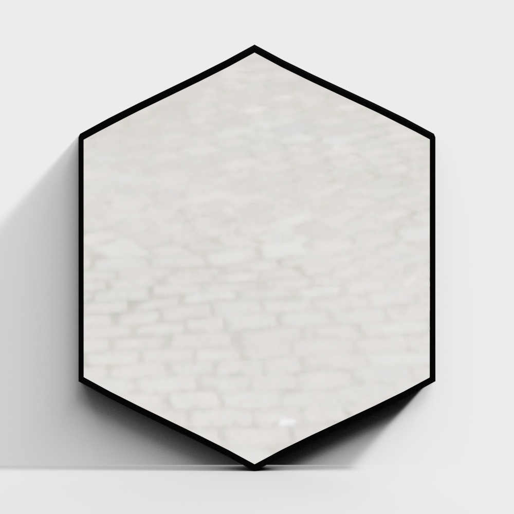 Unique Hexagonal Mirror 3D Model