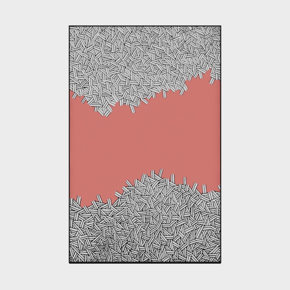 Jane on - stereoscopic texture painting - metamorphic decorative painting - winding A